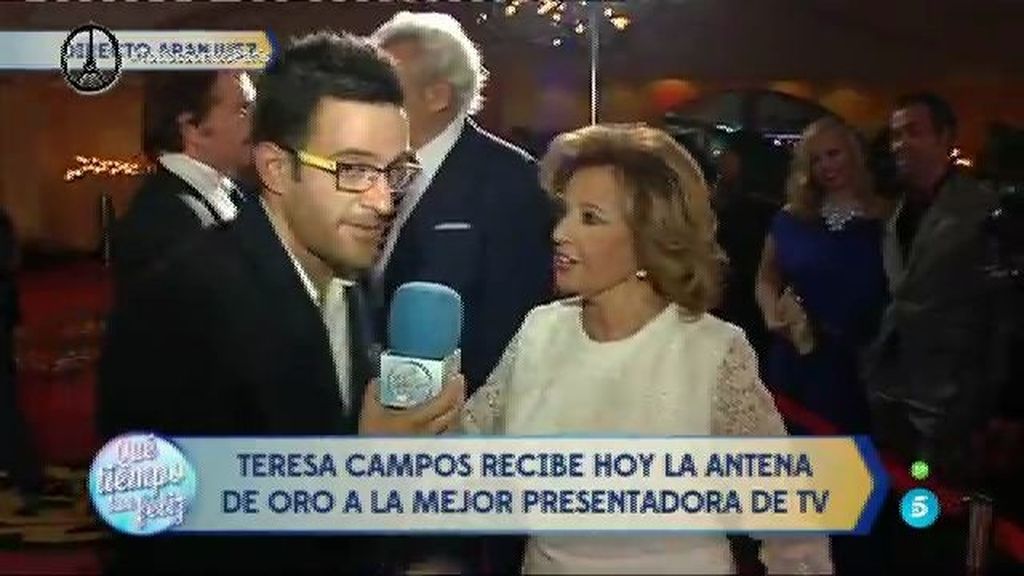 Teresa Campos recibe la Antena de Oro a mejor presentadora: "Este premio es de todos"