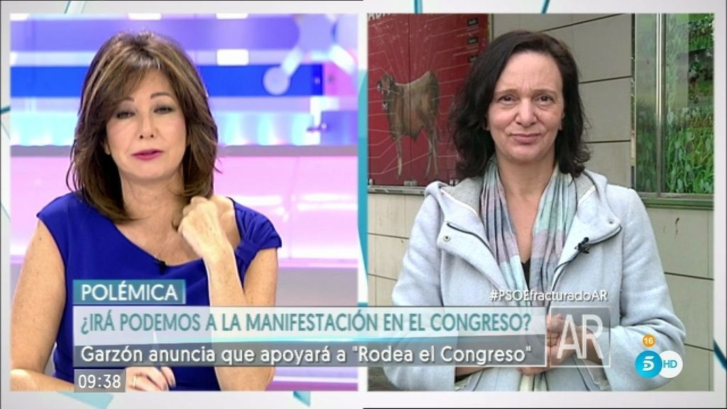 Bescansa: "Todo mi apoyo para los que han decidido tomar la calle y protestar"