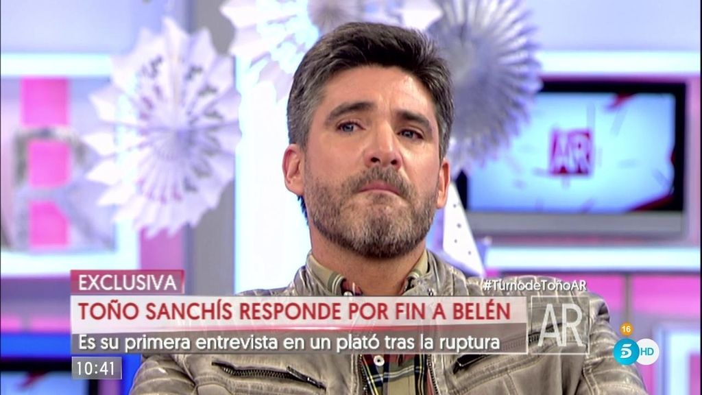 Toño Sanchís no puede contener las lágrimas al hablar de Belén Esteban