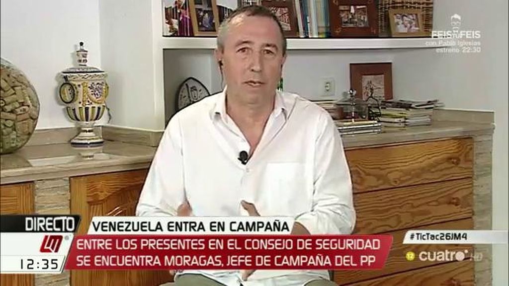Joan Baldoví: "El PP y Ciudadanos están haciendo su campaña en Venezuela"