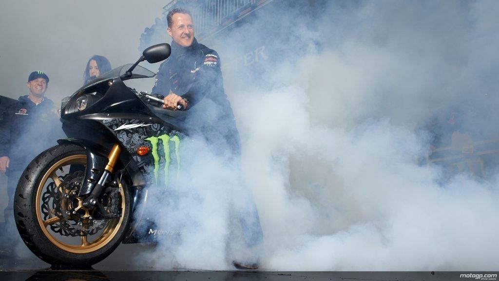 'Schumi' quemando rueda en Le Mans