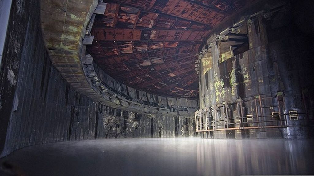 Una fábrica de cohetes en la antigua Unión Soviética