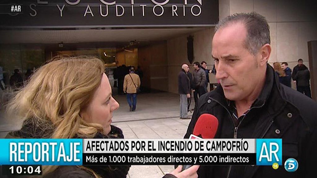 'AR' habla con los afectados por el incendio de la fábrica de Campofrío en Burgos