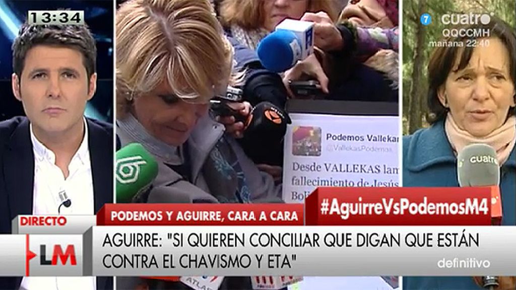 Bescansa, de Aguirre: "Esto es lo que pasa cuando los políticos no quieren hablar de política sino desautorizar al adversario"