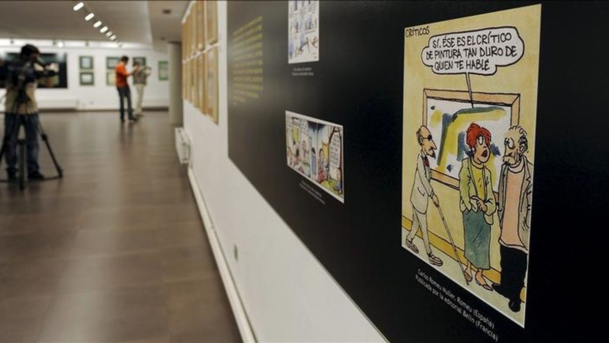 Hoy se ha inaugurado en Valladolid la exposición "Español con humor", una iniciativa de la Fundación Comillas para dar a conocer el humor gráfico como una herramienta más en la enseñanza del idioma español. EFE