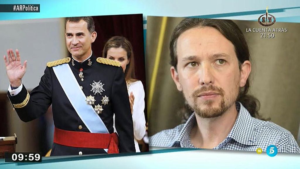 Pablo Iglesias se reúne con Felipe VI en el Parlamento Europeo