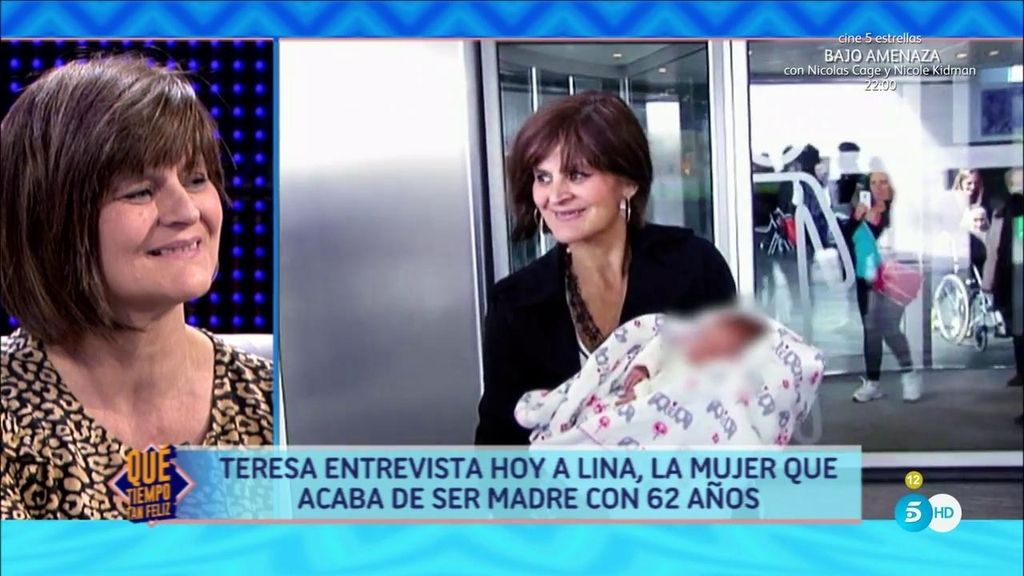 Lina acaba de ser madre a los 62 años: “Estoy muy orgullosa de lo que he hecho”