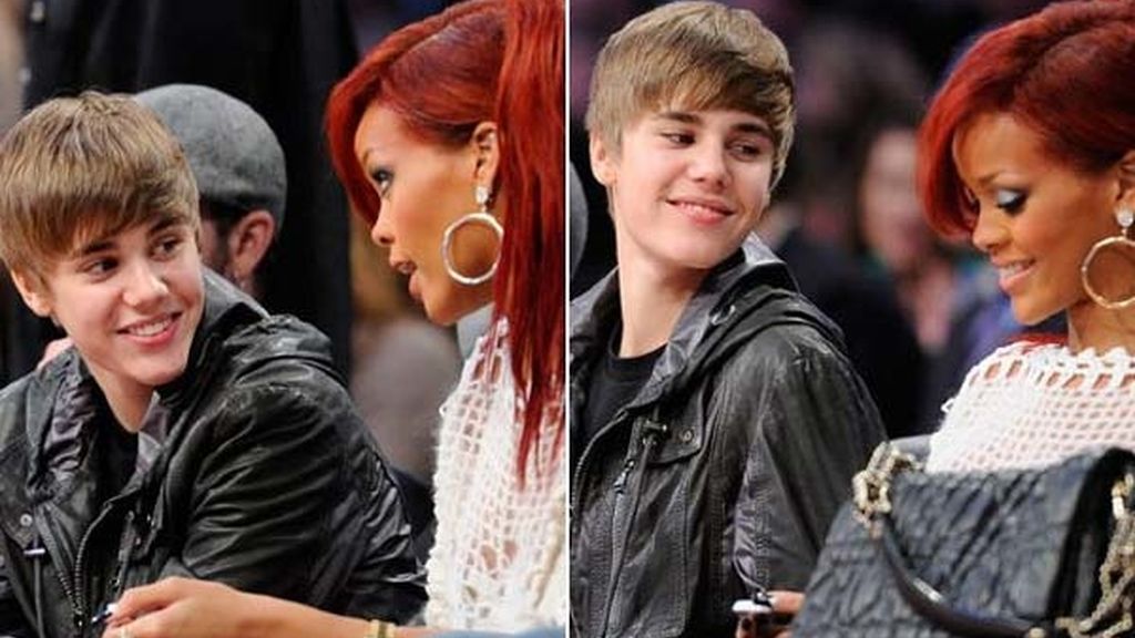 Buen rollo entre los cantantes Justin Bieber y Rihanna