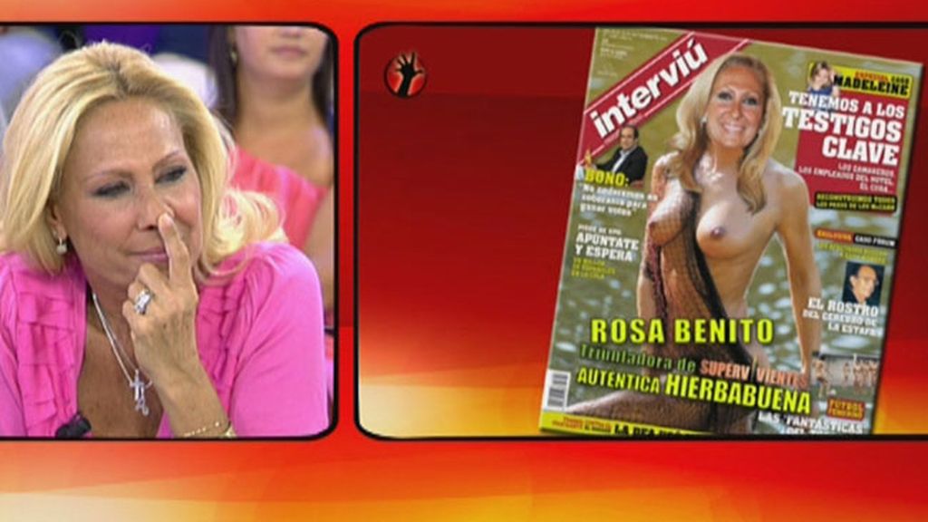Sálvame simula el posado de Rosa Benito en 'Interviú'