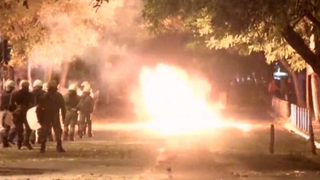 Disturbios en Atenas en el aniversario de las revueltas del 73