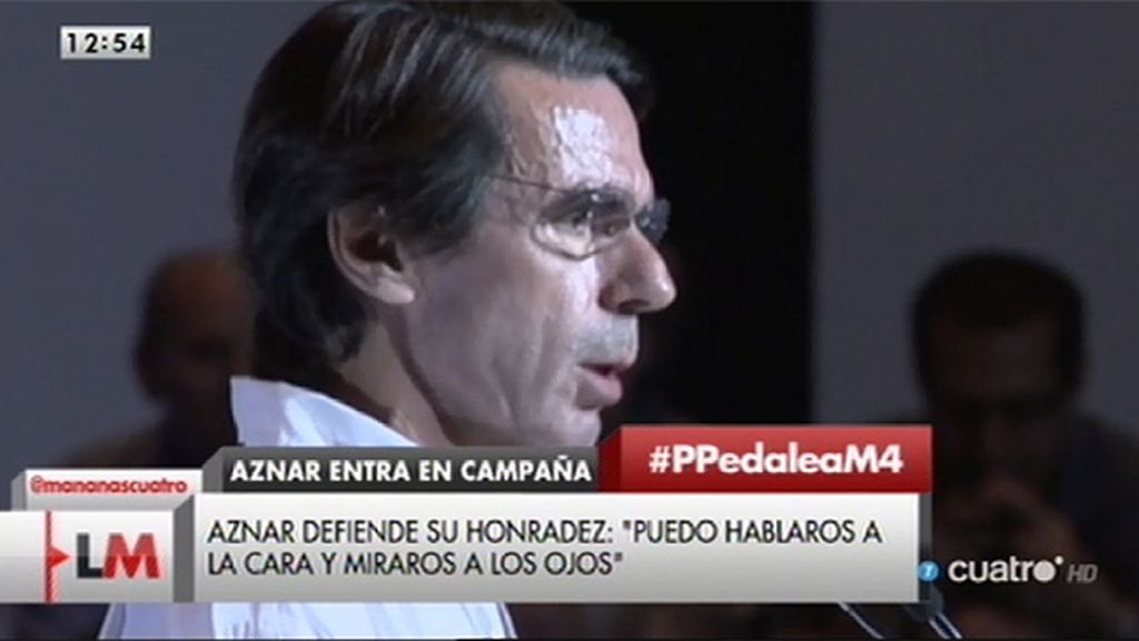 Aznar, a los militantes de Aragón : "Estoy aquí porque éste es mi sitio"