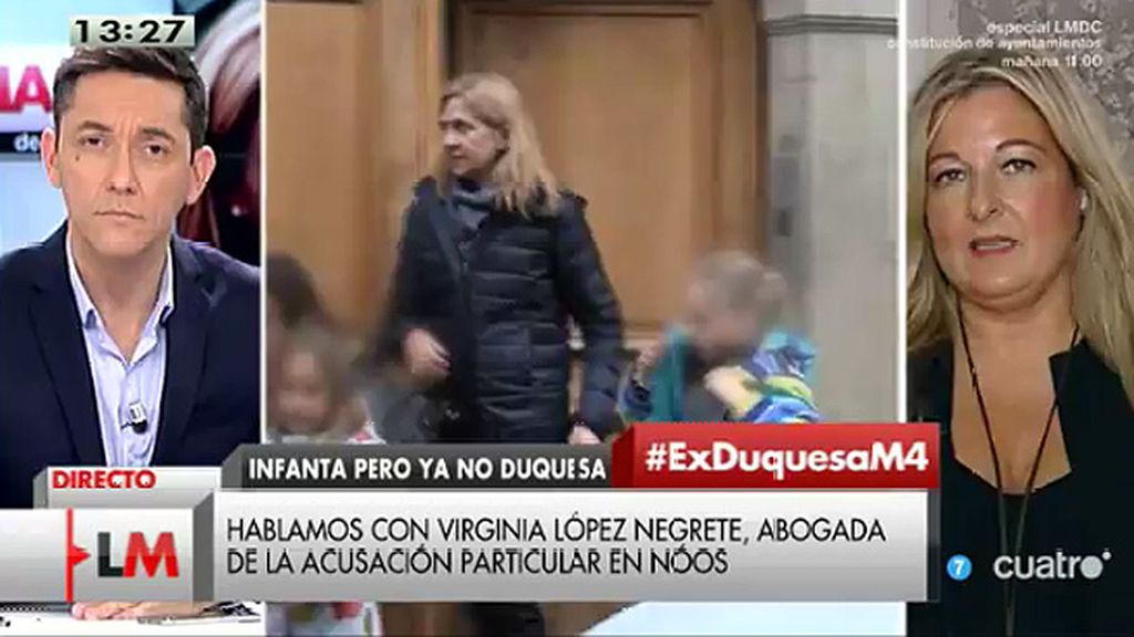López Negrete, de la Infanta Cristina: “La acusación es nuestra pero no creo que seamos los responsables”