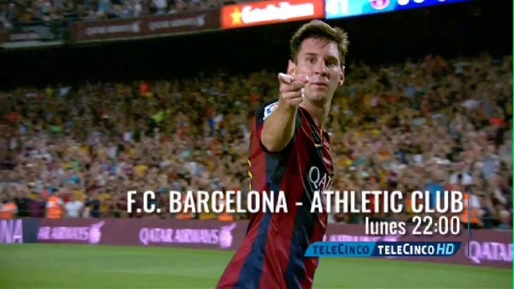 Barça-Athletic, la vuelta de la Supercopa, este lunes, a las 22.00h. en Telecinco y Mitele