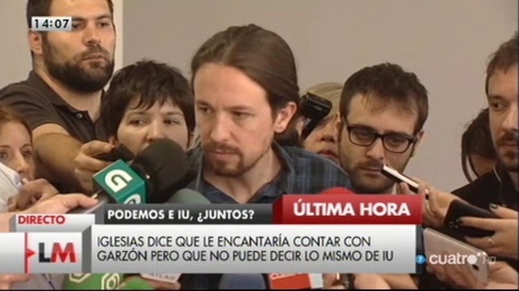 Pablo Iglesias: "Podemos no va a llegar a un acuerdo electoral con IU"