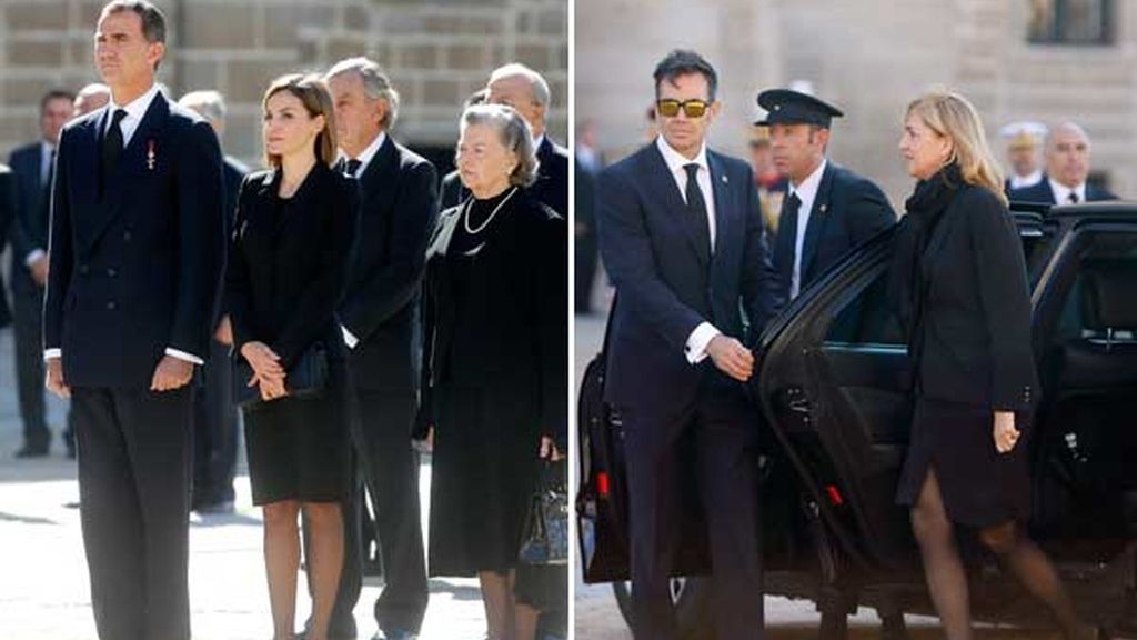 La infanta Cristina coincide con los reyes en el funeral del infante don Carlos