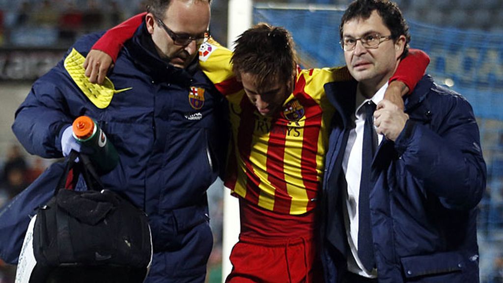 Neymar, lesionado en Getafe Neymar, lesionado en Getafe