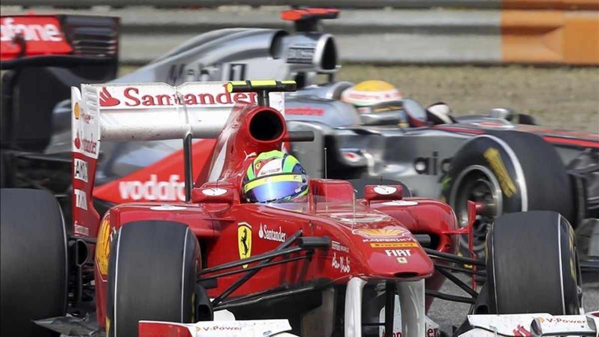 El piloto brasileño de Fórmula Uno Felipe Massa, de la escudería Ferrari, durante el Gran Premio de China de Fórmula Uno, en Shanghái (China), el pasado domingo. EFE