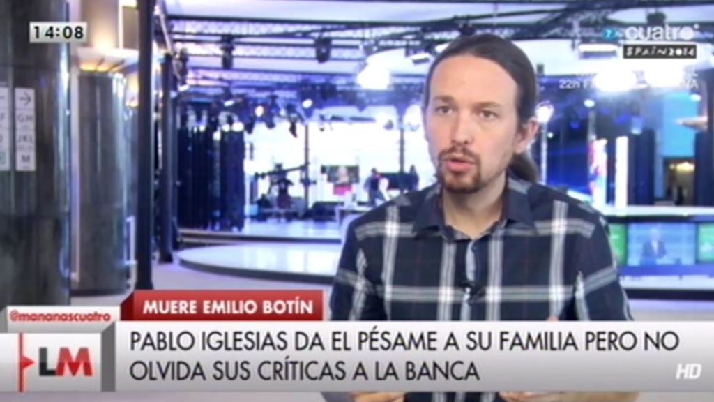 Pablo Iglesias, sobre Botín: "Representó el excesivo poder político de los bancos"