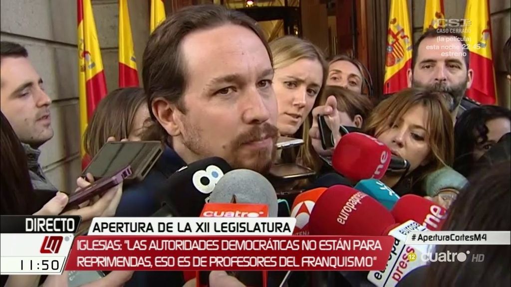 Pablo Iglesias denuncia que senadores del PP han ocupado los escaños de Unidos Podemos