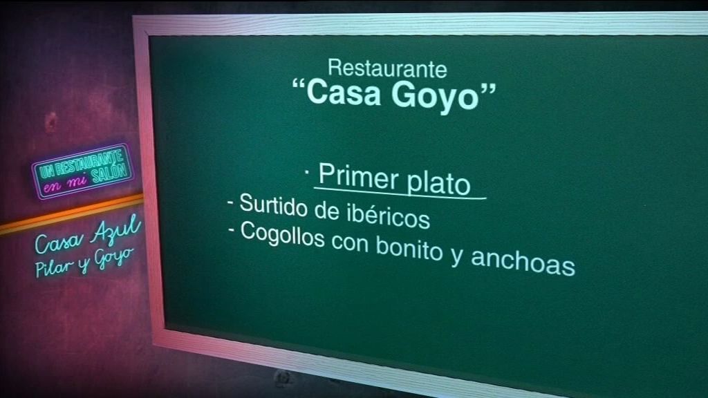 El menú del restaurante 'Casa Goyo'