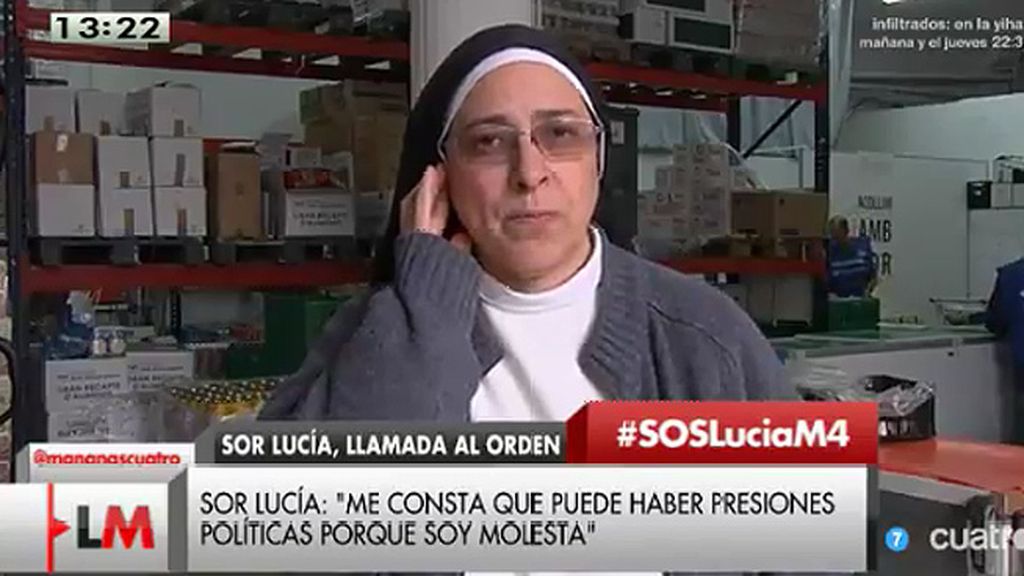 Sor Lucía Caram: “Hay presiones por parte del gobierno”