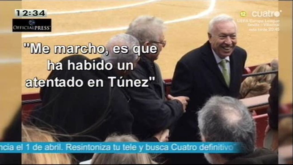 Margallo disfrutó en los toros en Fallas horas después del atentado de Túnez