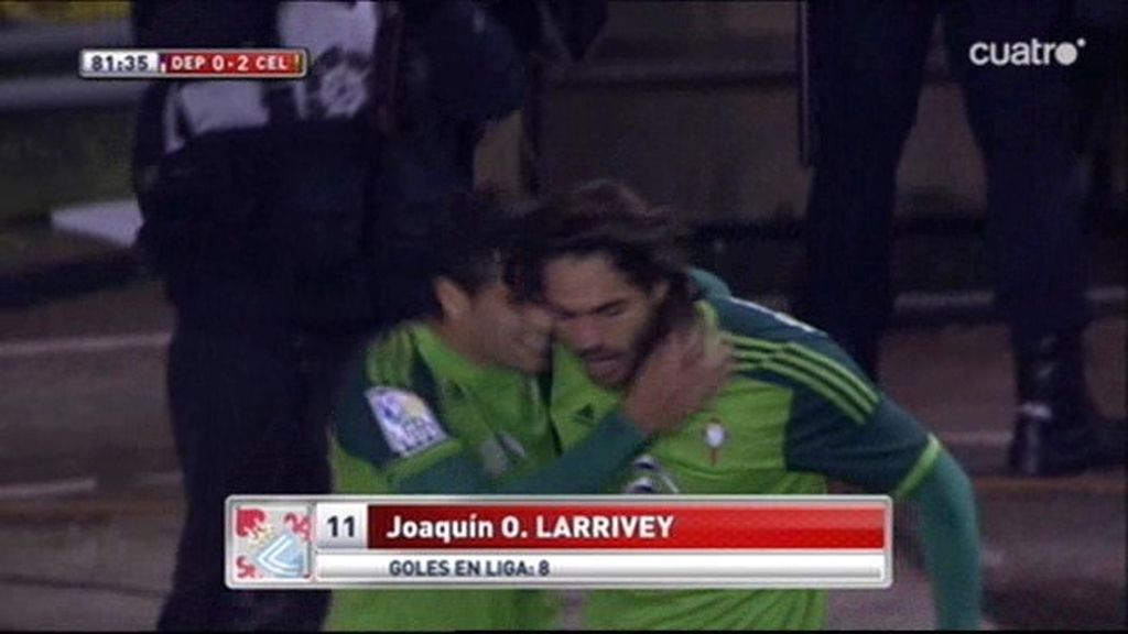 Larrivey sentenció el derbi gallego con una jugada de ‘pillo’ (0-2) Larrivey sentenció el derbi gallego con una jugada de ‘pillo’ (0-2)