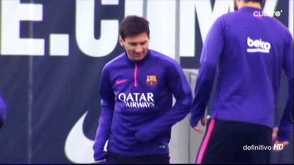 Messi vuelve al entrenamiento con el Barça sin rastros de dolor en el pie derecho