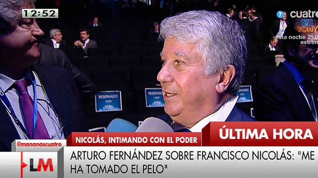 Arturo Fernández, sobre Francisco Nicolás: "Creo que me tomó el pleo"