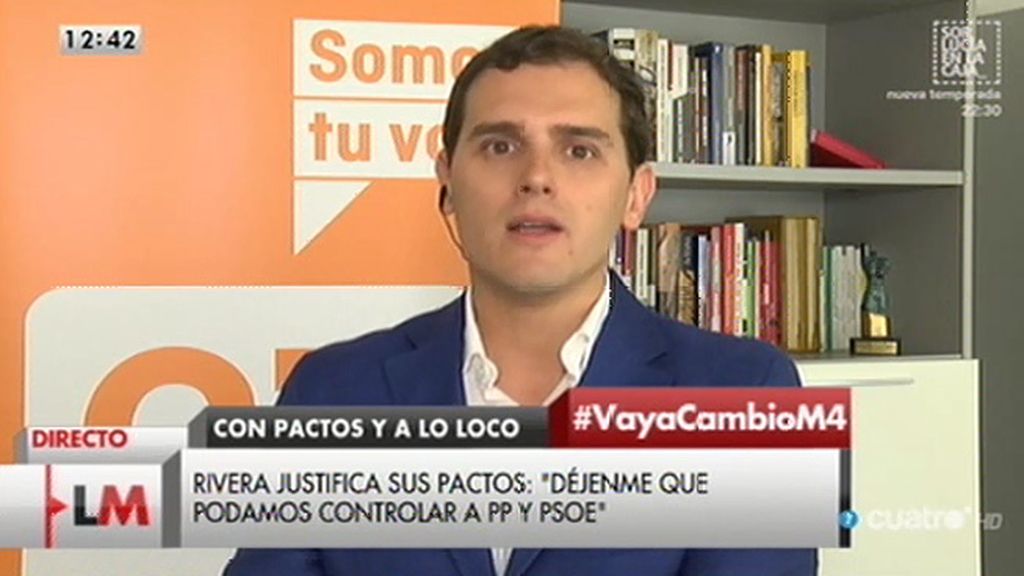 Rivera: "Que haya elecciones cada tres meses es la opción de Podemos, la nuestra es exigir y cumplir"