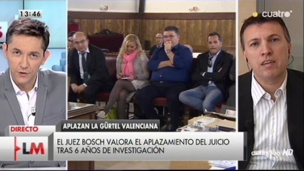 El juez Bosch, sobre el aplazamiento de la Gürtel valenciana: “No hay voluntad política de acabar con la corrupción”