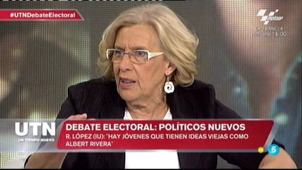 Manuela Carmena: "Hay que cambiar la manera de hacer la campaña electoral"