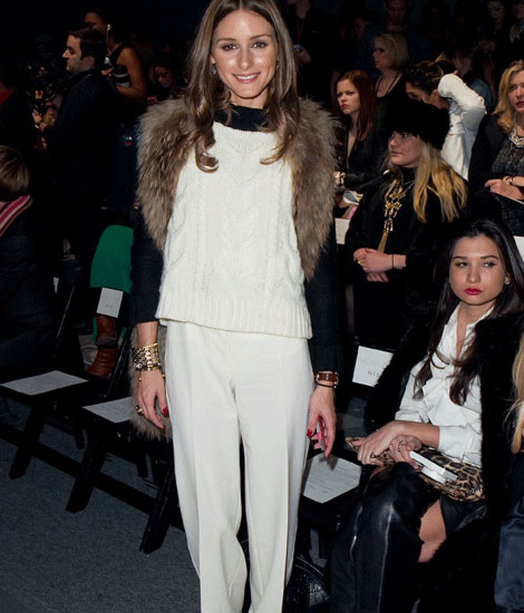 Olivia Palermo ha estado presente en numerosos desfiles, aquí en el de J. Mendel