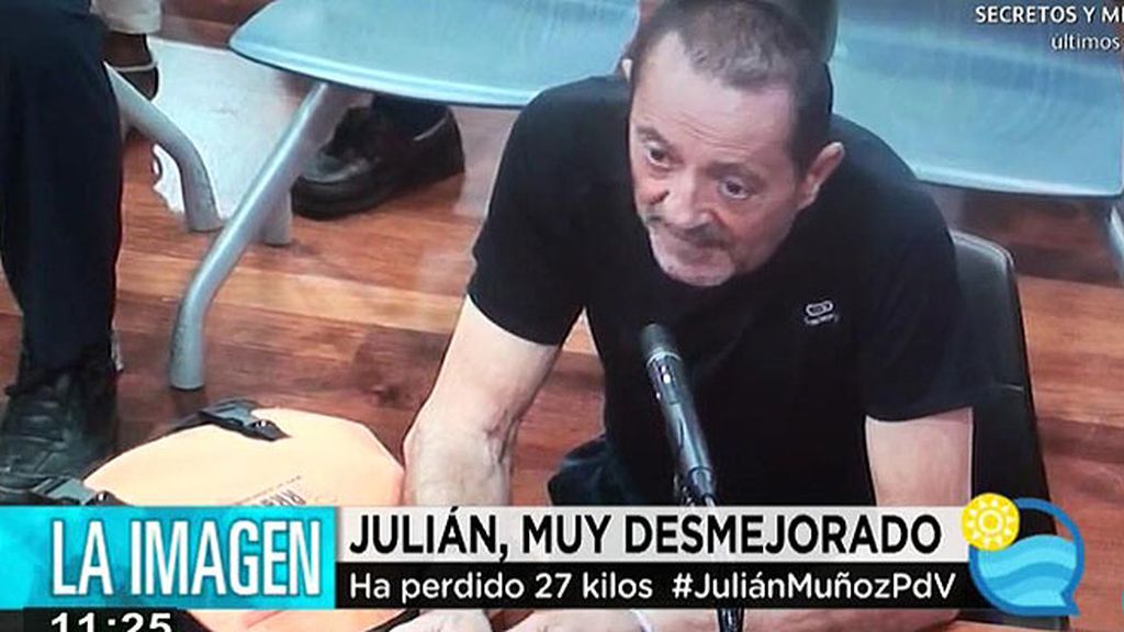 Julián Muñoz, muy desmejorado