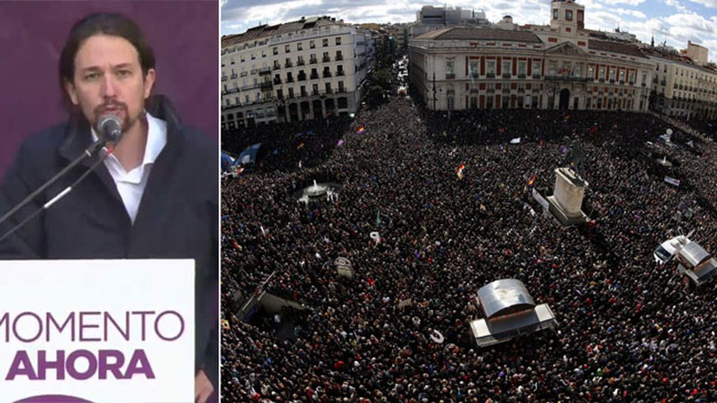 Miles de personas arropan a Podemos en Madrid en su 'Marcha del Cambio'