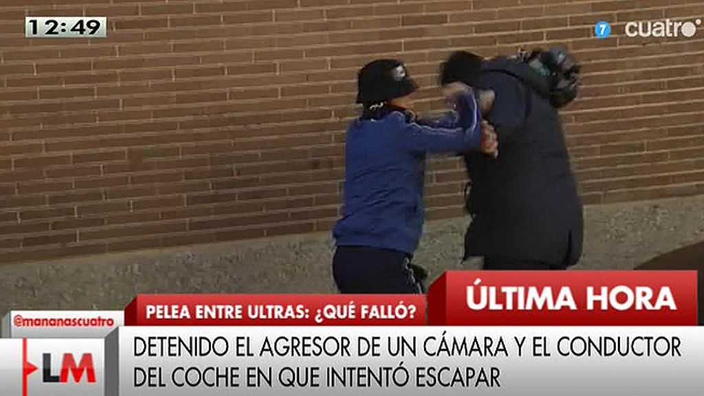 Un cámara de Mediaset, agredido a la salida del féretro del ultra fallecido