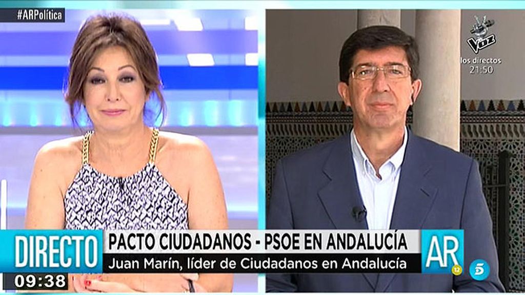 Juan Marín: "El PSOE ha cambiado su posición y ha firmado los documentos"