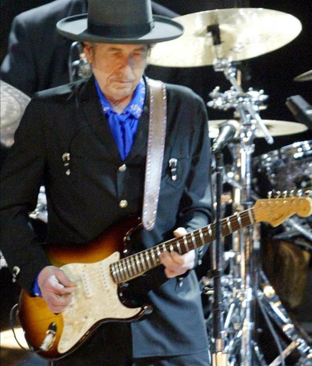 El músico estadounidense Bob Dylan durante un concierto 13 de marzo de 2008, en el estadio Orfeo de la ciudad de Córdoba (Argentina). EFE/Archivo