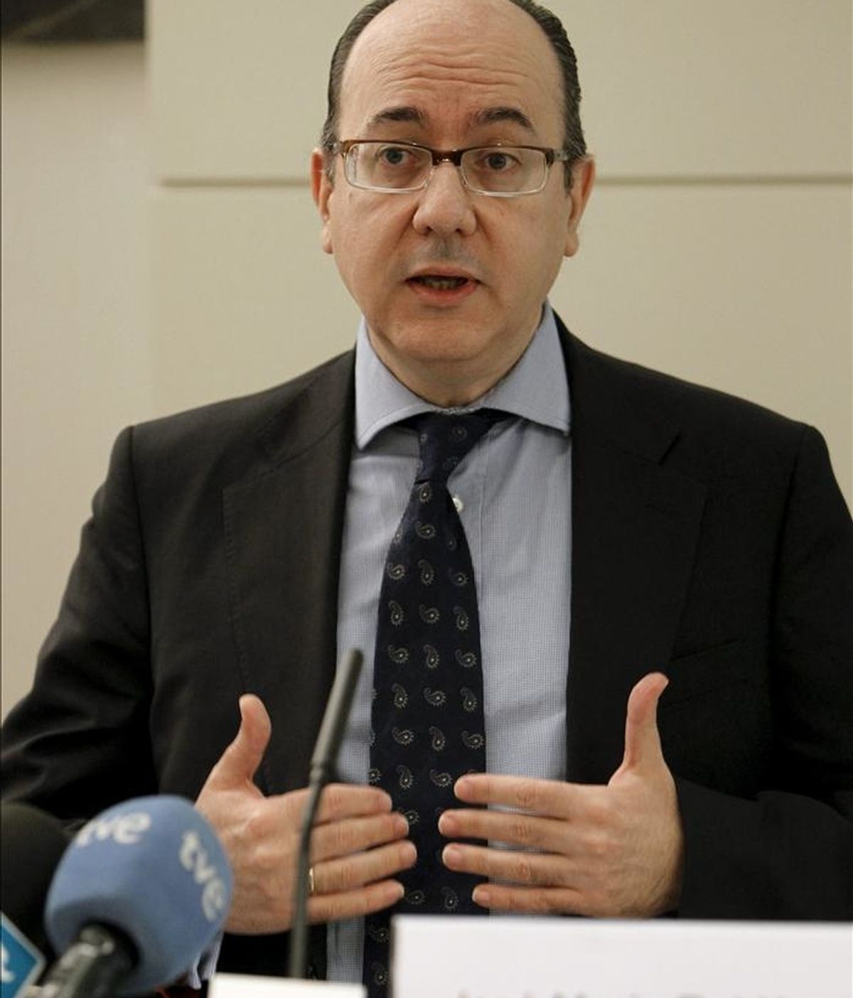 El director general de Regulación del Banco de España, José María Roldán, durante la jornada sobre la reestructuración del sector financiero que se desarrolla hoy en Madrid. EFE