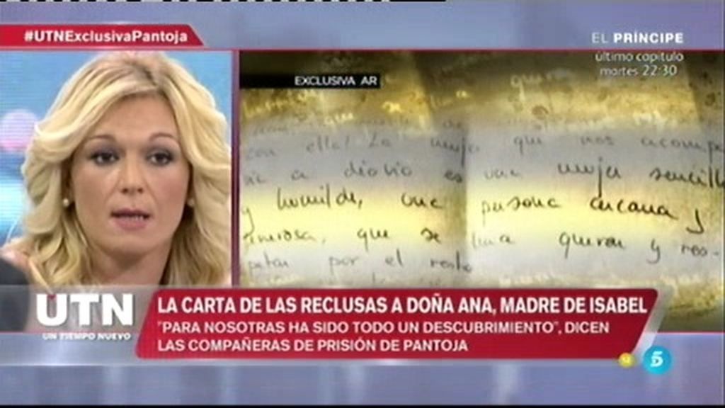 ¿Qué opina Raquel Martínez sobre la carta que recibió la madre de I. Pantoja?