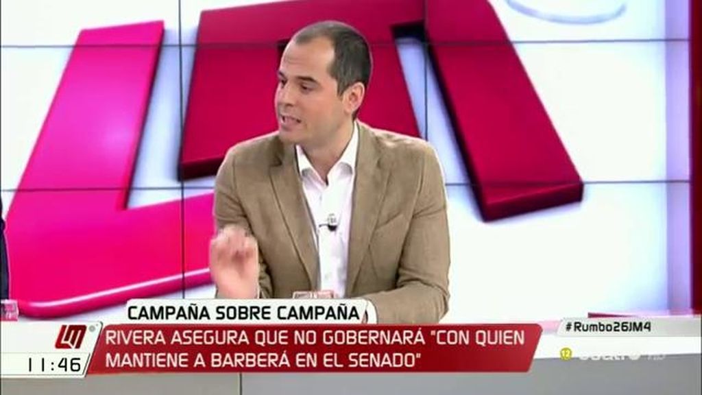 Aguado (C’s), sobre el presidente de Murcia: “Como en cualquier comunidad, si hay un imputado por corrupción política, se va”