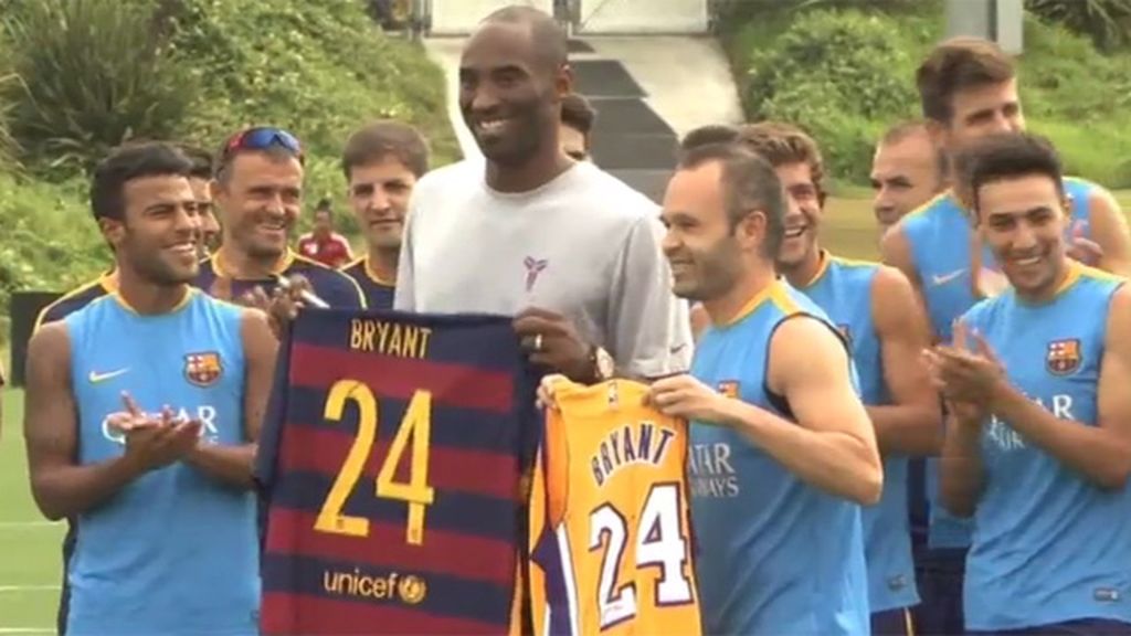 Kobe Bryant se suma al entrenamiento del Barça
