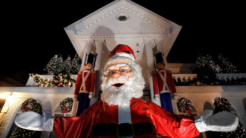 Espectacular decoración navideña en una casa de Nueva York