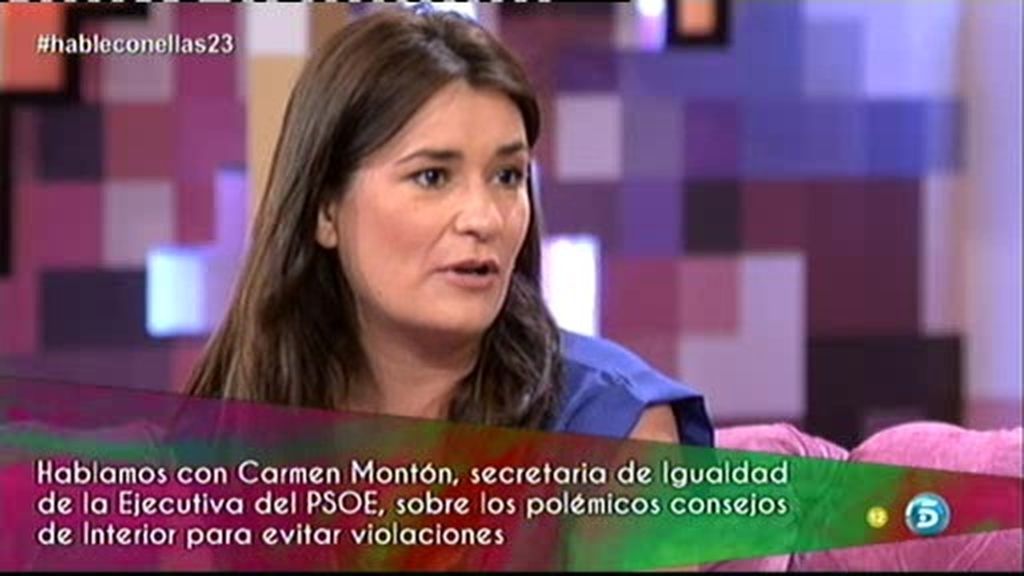 Carmen Montón: "Los consejos de Interior para evitar violaciones son dañinos"