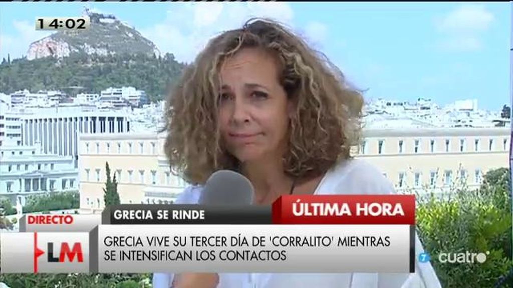 Ana, sobre Grecia: “Hay mucha incertidumbre, inestabilidad, pero hay calma”