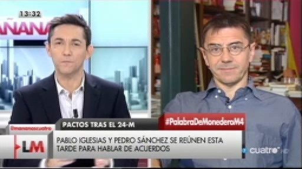 Monedero: "Se ponga como se ponga el PSOE, Podemos no entrará en su Gobierno"