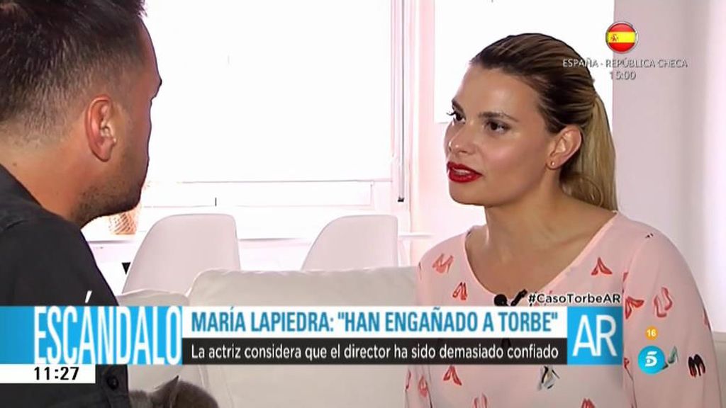 María Lapiedra: "Creo que Torbe es inocente, creo que ha sido engañado"
