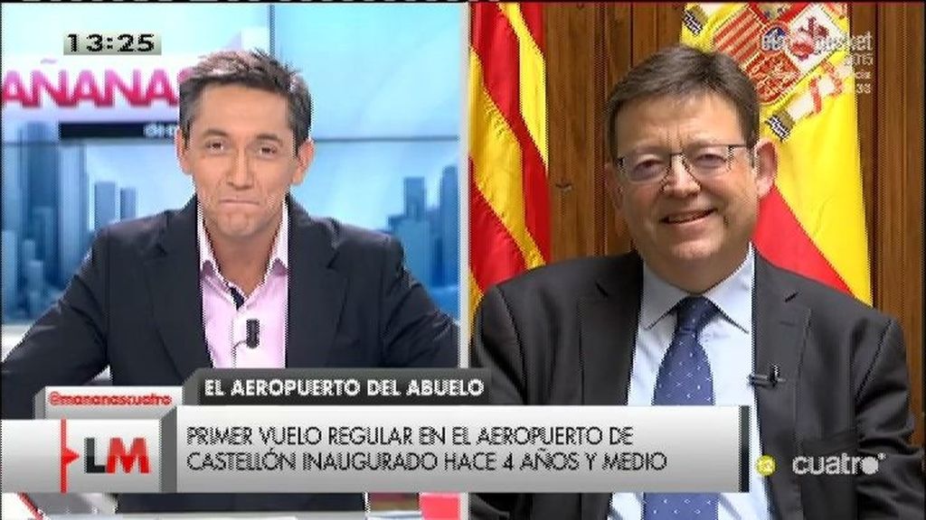 Ximo Puig: "No podemos continuar drenando dinero público en el aeropuerto de Castellón  "