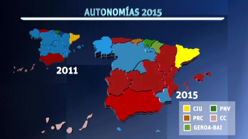 El mapa autonómico cambia de color