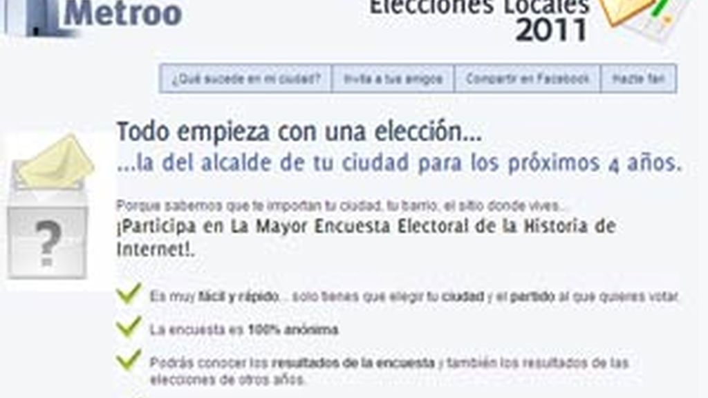 La encuesta permite conocer el estado del sondeo en tu ciudad y en las principales ciudades del país. Foto: Facebook